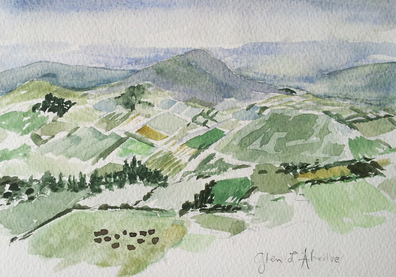 Glen of Aherlow watercolor painting by April Lombardi