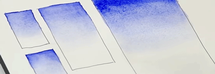 graduated wash in watercolor