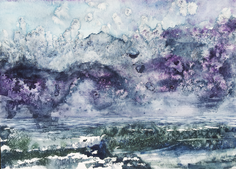 watercolor seascape painting by April Lombardi